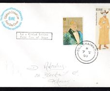 1980 Ireland Europa (Personalities) (George Bernard Shaw & Oscar Wilde) Commemorative Stamps Post & Telegraph (P&T) First Day Cover (FDC) with Cill Chainnigh (Kilkenny) steele cancel