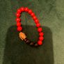 Buddha bracelet small size black and red solid stones Image 3