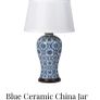 Blue and white table lamp Image 3