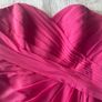 Pink long strapless dress Image 7