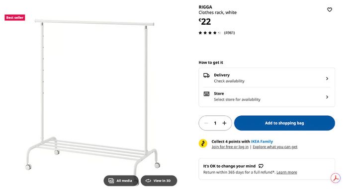 IKEA Rigga Clothing Rack unopened