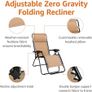 Zero Gravity Relaxing Chair, Lightweight, 112 D x 65 W x 154 H cm, Beige Image 6