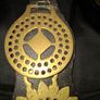 Set of Five Old Brass Horse Medallions on a black strap, a Commemorative 1911 King George V and Queen Mary design at the bottom, Postage Available Image 6