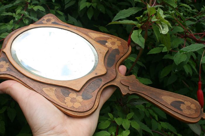 Antique  Wood Mirror