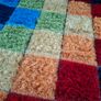 Rainbow shaggy rug Image 2