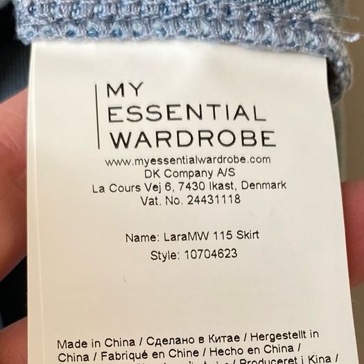 My Essential Wardrobe Denim Maxi Skirt Light Blue Wash