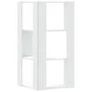 Corner Bookcase 3-Tier White 50x50x102 cm Engineered Wood Image 6