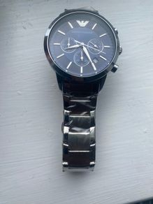 Men's Silver Watch-Blue Dial