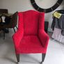 Red Chinelle Antique Armchair Image 3