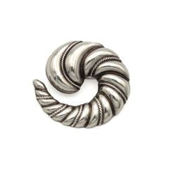 Vintage 925 Sterling Silver Swirl Brooch, Birmingham 1994