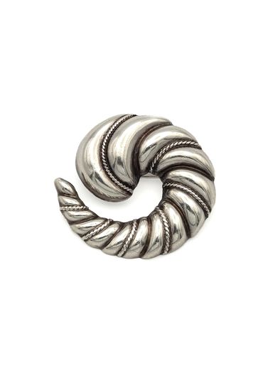 Vintage 925 Sterling Silver Swirl Brooch, Birmingham 1994