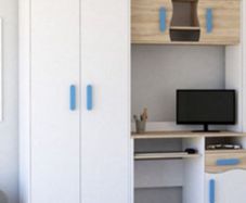 Child's wardrobe and desk