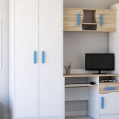 Child's wardrobe and desk