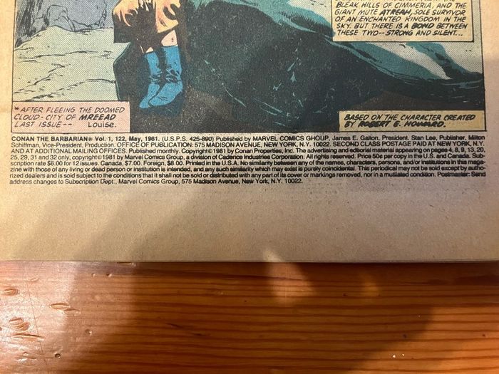Comic: 'Conan The Barbarian' no. 122 (May 1981)