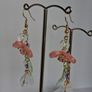 Cherry Blossom Beaded Tassel Earrings Image 7