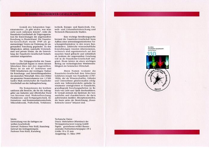 1999 Bundes Republic Deutschland (Germany) Federal Annual Stamp EFT Collection with 42 images of contents