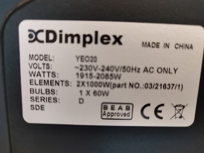 Dimplex Yeominster Radiant Bar Fire,