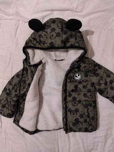 Disney Mickey Mouse Warm Fleece Lined Hooded Jacket