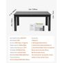 63 inch Length Large Wood Tables for 4-6 Person, Modern Dinner Furniture, Conference Desk Supporting for 330LBS, for Home Kitchen Living Room, Black Only Table Image 4