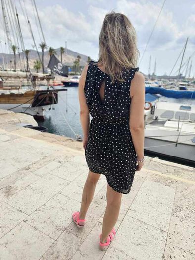 Airy dress with polka dots