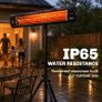 Electric Infrared Patio Heate IP65 2500 W with Tripod, 3 Heat Settings, 24H Timer Image 4