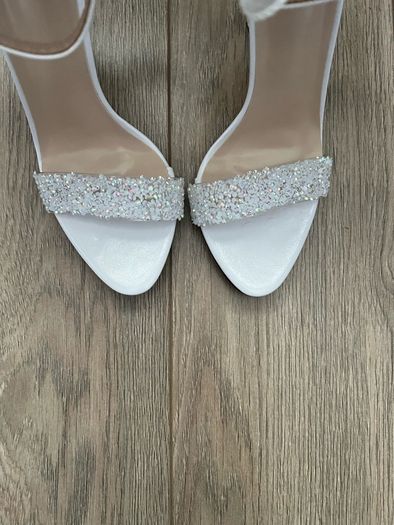 White Wedding Shoes size 5/38