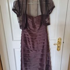 Brown tiered formal dress