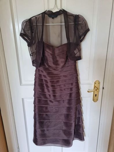 Brown tiered formal dress