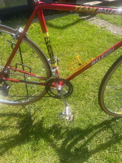 Vintage TI Raleigh racing bike