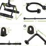Quality Cable Attachments for Home Gym, LAT Pulldown Equipment, Weight Machine Accessories, Straight Pull Down Bar, V Bar, Tricep Rope Image 3