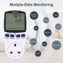 Maxcio Power Meter Energy Monitor Dual Tariff with Backlight LCD Display UK Plug, Upgrade Electricity Usage Monitor Consumption Analyzer Voltage Amp Watt KWH Outlet Power Meter Socket for Home/Office Image 3