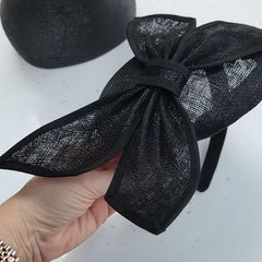 COAST black bow head-piece - Free Size - Rrp 95