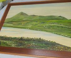 Vintage Woodcut Mount Errigal Scene