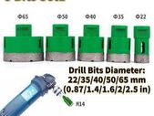 5 Bits-1 Blade Diamond Hole Saw Drill Bit & 1.4mm Thickness Blade M14 Mounting Thread W/ Case for Drilling Tile Granite Marble Porcelain