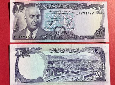 Afghanistan  20 Afghanis.  ( Uncirculated )