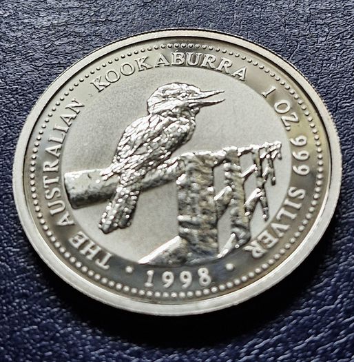 Australia 1998 Kookaburra 1 Oz Silver 1 Dollar