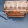 Rare Vintage Wood/Wicker Treasure Box Image 4