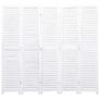 5-Panel Room Divider White 175x165 cm Wood Image 2