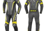 FREE SHIPPING - Shua Infinity 1PC Motorcycle Premium Leather Racing Suit (Black/Fluorescent Yellow)