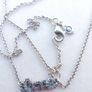 PANDORA Sterling Silver 925 Blue Zircon Stone Love Necklace length 18" - 3,61g Image 8
