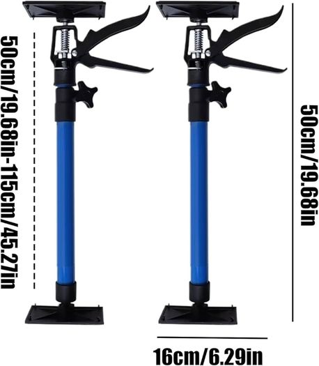 Cabinet Lifter - Adjustable from 48 to 114 cm Third Hand | 30 kg Load Capacity Work Easier Levelling Bar Lift Bracket for Electrical Appliances Construction Fridge Awning