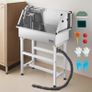 86.4cm Stainless Steel Dog Washing Station Pet Grooming Tub with Hot and Cold Faucet and Storage Rack Image 9