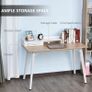 Computer Desk with Monitor Stand, Drawer and Storage Compartments, Compact Desk for Home Office and Small Spaces, White Image 4