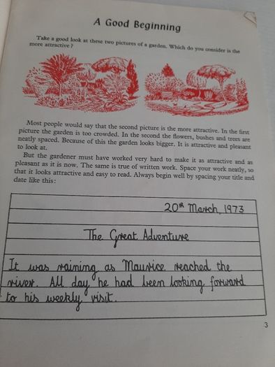 Old school book look and write