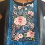Ted baker occasion tea stunning skater dress 1 UK 10 floral roses black Image 3