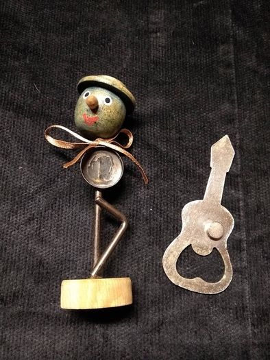 Guitar shaped bottle opener