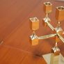 Vintage Brutalist Solid Brass 5-Arm Candelabra, 1970s. Image 5