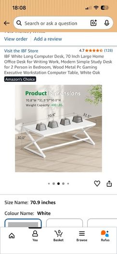 Large White Desk new