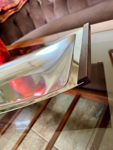Mid Century Modern Stainless Steel Canoe Tray Danish Lundtofte DKF 1960s