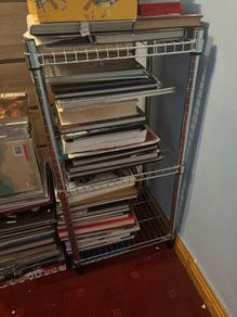 Metal bookcase, shelf